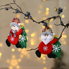 Load image into Gallery viewer, 1Pc Merry Christmas Ornaments Plush Doll Santa Claus Snowman Christmas Tree Pendant Doll Hang Decoration for Home Noel Natal Happy New Year
