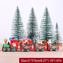 Load image into Gallery viewer, 1Pc Christmas Wood Train Ornament Merry Christmas Train Decoration Xmas Cake Baking Oranments Holiday Decor
