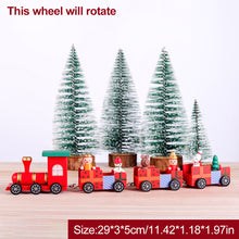 Load image into Gallery viewer, 1Pc Christmas Wood Train Ornament Merry Christmas Train Decoration Xmas Cake Baking Oranments Holiday Decor
