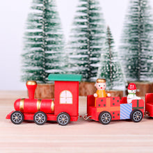 Load image into Gallery viewer, 1Pc Christmas Wood Train Ornament Merry Christmas Train Decoration Xmas Cake Baking Oranments Holiday Decor
