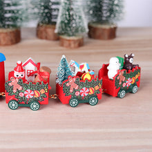 Load image into Gallery viewer, 1Pc Christmas Wood Train Ornament Merry Christmas Train Decoration Xmas Cake Baking Oranments Holiday Decor
