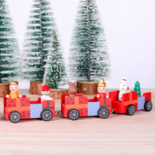 Load image into Gallery viewer, 1Pc Christmas Wood Train Ornament Merry Christmas Train Decoration Xmas Cake Baking Oranments Holiday Decor
