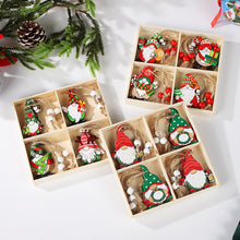 Load image into Gallery viewer, 12Pcs New Year 3D Christmas Ornament Wooden Hanging Pendants Star Xmas Tree Bell Christmas Tree Decorations For Home Navidad
