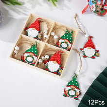 Load image into Gallery viewer, 12Pcs New Year 3D Christmas Ornament Wooden Hanging Pendants Star Xmas Tree Bell Christmas Tree Decorations For Home Navidad
