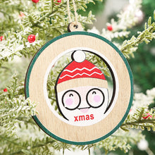 Load image into Gallery viewer, 12Pcs New Year 3D Christmas Ornament Wooden Hanging Pendants Star Xmas Tree Bell Christmas Tree Decorations For Home Navidad
