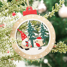 Load image into Gallery viewer, 12Pcs New Year 3D Christmas Ornament Wooden Hanging Pendants Star Xmas Tree Bell Christmas Tree Decorations For Home Navidad
