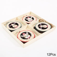 Load image into Gallery viewer, 12Pcs New Year 3D Christmas Ornament Wooden Hanging Pendants Star Xmas Tree Bell Christmas Tree Decorations For Home Navidad
