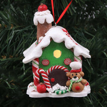 Load image into Gallery viewer, 1Pc Christmas LED Light Ornaments Resin Mini House Miniature Village Building Xmas Glow Decor Gift Christmas Decoration Navidad Noel
