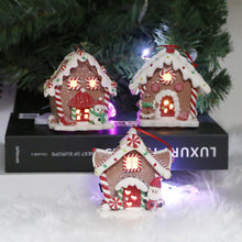Load image into Gallery viewer, 1Pc Christmas LED Light Ornaments Resin Mini House Miniature Village Building Xmas Glow Decor Gift Christmas Decoration Navidad Noel
