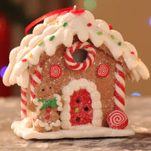 Load image into Gallery viewer, 1Pc Christmas LED Light Ornaments Resin Mini House Miniature Village Building Xmas Glow Decor Gift Christmas Decoration Navidad Noel

