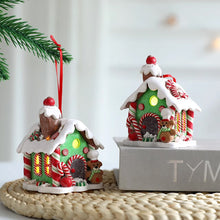 Load image into Gallery viewer, 1Pc Christmas LED Light Ornaments Resin Mini House Miniature Village Building Xmas Glow Decor Gift Christmas Decoration Navidad Noel
