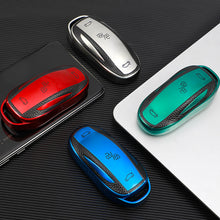 Load image into Gallery viewer, Soft TPU Durable Car Key Case Shell Remote Control Protect Holder Cover 3 Buttons Accessories For Tesla Model 3 Model Y Model X Model S
