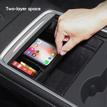 Load image into Gallery viewer, Car Console Storage Box Center Armrest Hidden Box Cup Holder Organizer Box Accessories For Tesla Model 3 2022 Model Y 2023

