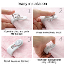 Load image into Gallery viewer, 1Pc BedSheet Quilt Clip Duvet Cover Fastener Anti-Slip Blanket Buckles Quilt Holder Fixator Grippers
