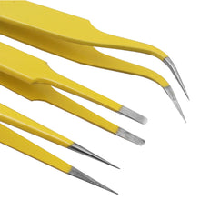 Load image into Gallery viewer, 1PC Industrial Tweezers Anti-Static Stainless Steel Tweezers Set for Electronics Phone Repairing Hand Tools Eyebrow Eyelash Tweezers
