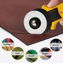 Load image into Gallery viewer, 28/45mm Circular Rotary Cutter Knife Safety Blade Patchwork Piecing Sewing Quilting Fabric Cutting Leathercraft Tool
