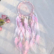 Load image into Gallery viewer, Wall Dream Catcher Led Handmade Feather Braided Wind Chimes for Room Decoration Hanging Home Christmas Decor Poster
