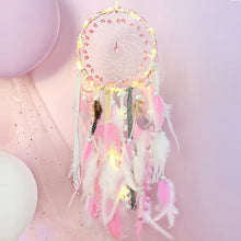 Load image into Gallery viewer, Wall Dream Catcher Led Handmade Feather Braided Wind Chimes for Room Decoration Hanging Home Christmas Decor Poster

