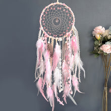 Load image into Gallery viewer, Wall Dream Catcher Led Handmade Feather Braided Wind Chimes for Room Decoration Hanging Home Christmas Decor Poster
