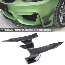 Load image into Gallery viewer, 6Pcs Carbon Fiber Car Front Bumper Lip Fin Splitter Spoiler Canard Sticker Fit for BMW F80 M3 For BMW F82 M4 Accessories
