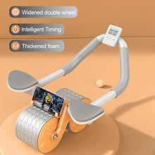 Load image into Gallery viewer, Multifunction Elbow Support Abdominal Fitness Wheel With Phone Holder Home Beginners Exercise Underbelly Muscle Automatic Rebound Abdominal Retraction Magic Tank Roller Fitness Equipment
