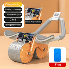Load image into Gallery viewer, Multifunction Elbow Support Abdominal Fitness Wheel With Phone Holder Home Beginners Exercise Underbelly Muscle Automatic Rebound Abdominal Retraction Magic Tank Roller Fitness Equipment
