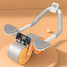 Load image into Gallery viewer, Multifunction Elbow Support Abdominal Fitness Wheel With Phone Holder Home Beginners Exercise Underbelly Muscle Automatic Rebound Abdominal Retraction Magic Tank Roller Fitness Equipment
