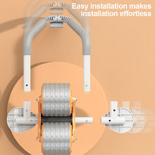 Load image into Gallery viewer, Multifunction Elbow Support Abdominal Fitness Wheel With Phone Holder Home Beginners Exercise Underbelly Muscle Automatic Rebound Abdominal Retraction Magic Tank Roller Fitness Equipment
