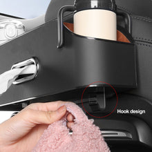 Load image into Gallery viewer, Multifunctional Car Seat Leather Tissue Storage Box Under Seat Auto Back Paper Bag Place Water Cup
