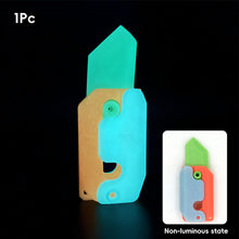 Load image into Gallery viewer, 3D Printing Gravity Jump Small Radish Knife Mini Model Student Prize Pendant Boys Girls Decompression Toy Gift
