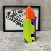 Load image into Gallery viewer, 3D Printing Gravity Jump Small Radish Knife Mini Model Student Prize Pendant Boys Girls Decompression Toy Gift
