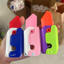 Load image into Gallery viewer, 3D Printing Gravity Jump Small Radish Knife Mini Model Student Prize Pendant Boys Girls Decompression Toy Gift
