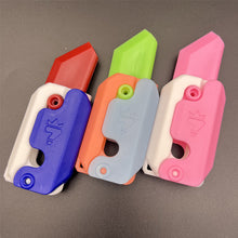 Load image into Gallery viewer, 3D Printing Gravity Jump Small Radish Knife Mini Model Student Prize Pendant Boys Girls Decompression Toy Gift
