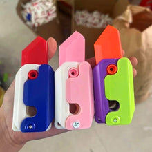 Load image into Gallery viewer, 3D Printing Gravity Jump Small Radish Knife Mini Model Student Prize Pendant Boys Girls Decompression Toy Gift

