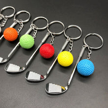 Load image into Gallery viewer, Lightweight Golf Ball Pendant Keychain Fashionable Split Keyring for Sport Lovers Handbag Car Key Holder Pendant Toys Gifts
