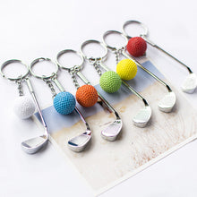 Load image into Gallery viewer, Lightweight Golf Ball Pendant Keychain Fashionable Split Keyring for Sport Lovers Handbag Car Key Holder Pendant Toys Gifts
