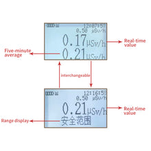Load image into Gallery viewer, Digital Geiger Counter Radiation Detector Personal Nuclear Radiation Detector GM Counter Dosimeter X-Ray Y-ray B-ray Radioactivity Detector Tool
