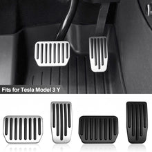Load image into Gallery viewer, 2Pcs Car Foot Pedal Pads Accelerator Gas Fuel Brake Pedal Rest Pedal Mat Cover Aluminum Alloy Accessories For Tesla Model 3 Y
