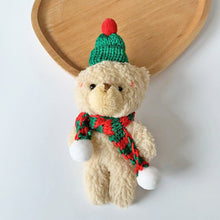 Load image into Gallery viewer, Plush Christmas Scarf Bear Gift Box Decoration Couple Bear Doll 15cm Xmas Stuffed Bear Toys Gifts

