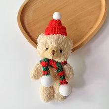 Load image into Gallery viewer, Plush Christmas Scarf Bear Gift Box Decoration Couple Bear Doll 15cm Xmas Stuffed Bear Toys Gifts
