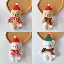 Load image into Gallery viewer, Plush Christmas Scarf Bear Gift Box Decoration Couple Bear Doll 15cm Xmas Stuffed Bear Toys Gifts
