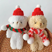 Load image into Gallery viewer, Plush Christmas Scarf Bear Gift Box Decoration Couple Bear Doll 15cm Xmas Stuffed Bear Toys Gifts
