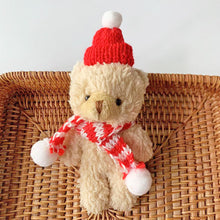 Load image into Gallery viewer, Plush Christmas Scarf Bear Gift Box Decoration Couple Bear Doll 15cm Xmas Stuffed Bear Toys Gifts

