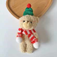 Load image into Gallery viewer, Plush Christmas Scarf Bear Gift Box Decoration Couple Bear Doll 15cm Xmas Stuffed Bear Toys Gifts
