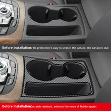 Load image into Gallery viewer, Car Interior Sticker Cup Holder Panel Trim Cover Carbon Fiber Frame Decoration for Audi A5 A4 B8 2009-2015 Car Styling
