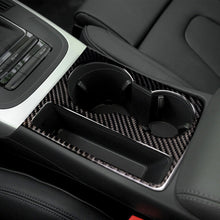 Load image into Gallery viewer, Car Interior Sticker Cup Holder Panel Trim Cover Carbon Fiber Frame Decoration for Audi A5 A4 B8 2009-2015 Car Styling
