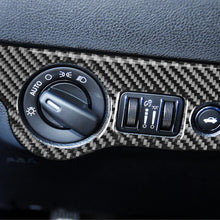 Load image into Gallery viewer, Car Real Carbon Fiber Headlight Switch Cover Trim Durable Decorative Stickers For Dodge Challenger Charger 2015-2020
