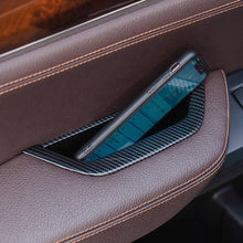 Load image into Gallery viewer, Car Interior LHD RHD Driver Door Pull Handle Armrest Panel Storage Box Cover Carbon Fibre For BMW X3 X4 F25 F26 2011-2016
