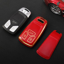Load image into Gallery viewer, Car Remote Key Case Cover Protector Shell Fob Keyless TPU For Audi A4 B9 A5 A6 8S 8W Q5 Q7 4M S4 S5 S7 TT TTS TFSI RS
