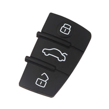 Load image into Gallery viewer, 3 Button Car Rubber Remote Flip Key FOB Shell Pad Replacement Keyless for AUDI A2 A3 S3 A4 A6 A6L A8 Q3 TT Quattro
